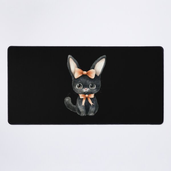 Item preview, Cute Black Kitten with Bow designed and sold by hrendika.