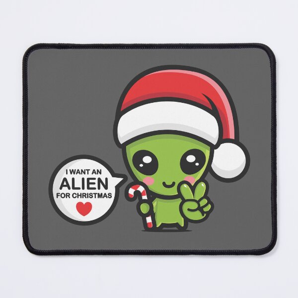 Item preview, Cute Alien Santa - I Want An Alien For Christmas Funny Holiday designed and sold by artworkathome.