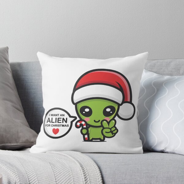Item preview, Cute Alien Santa - I Want An Alien For Christmas Funny Holiday designed and sold by artworkathome.