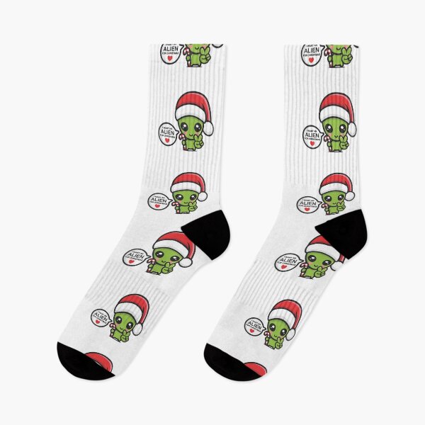 Item preview, Cute Alien Santa - I Want An Alien For Christmas Funny Holiday designed and sold by artworkathome.