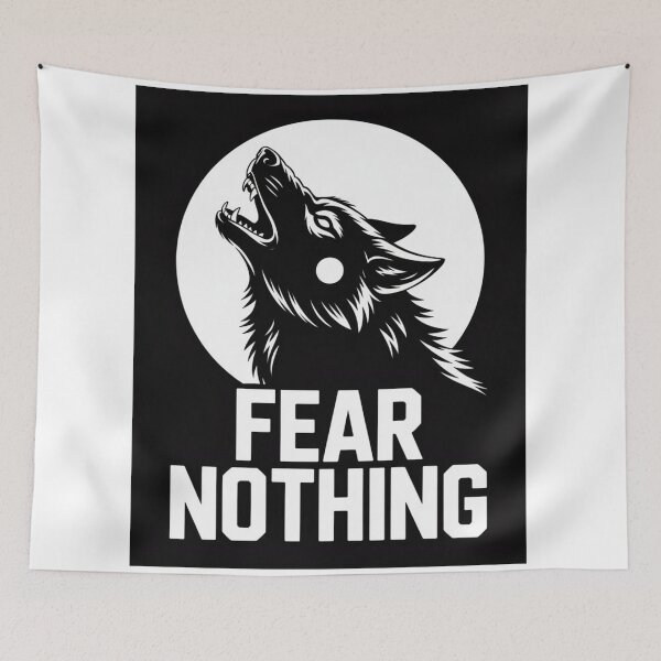 Item preview, Fear Nothing Howling Wolf Moon Screen Print designed and sold by nova-bloom.