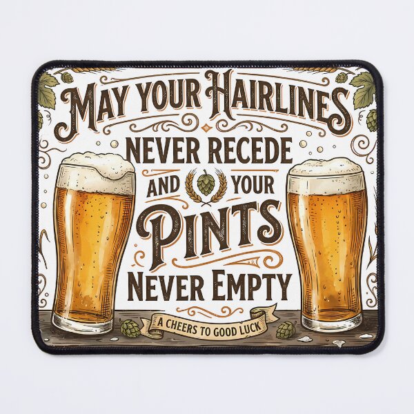 Item preview, may your hairlines never speak and your pints never empty designed and sold by Kingrocker.