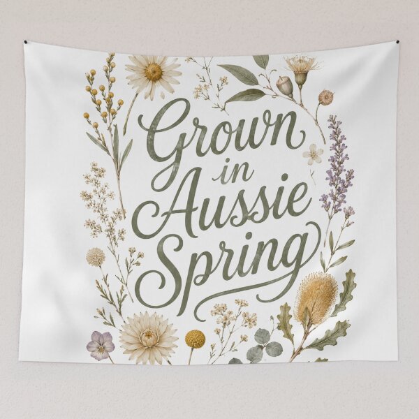 Item preview, Grown In Aussie Spring Australian Native Wildflower Botanical Art designed and sold by Yellowriversss.