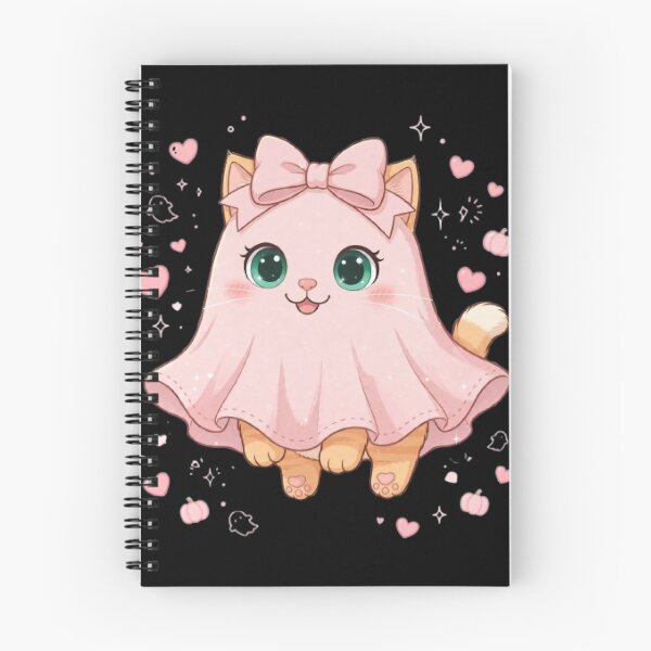 Item preview, Cute Pink Ghost Cat Halloween Kawaii Spooky Season Kitty designed and sold by Moody Vibes Studio.