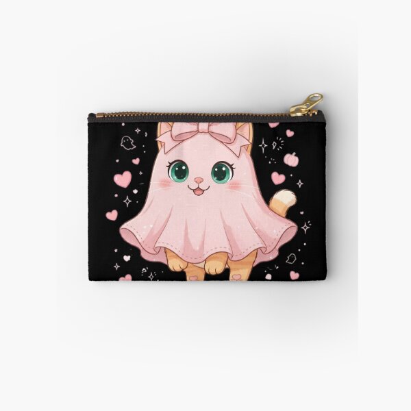 Item preview, Cute Pink Ghost Cat Halloween Kawaii Spooky Season Kitty designed and sold by Moody Vibes Studio.