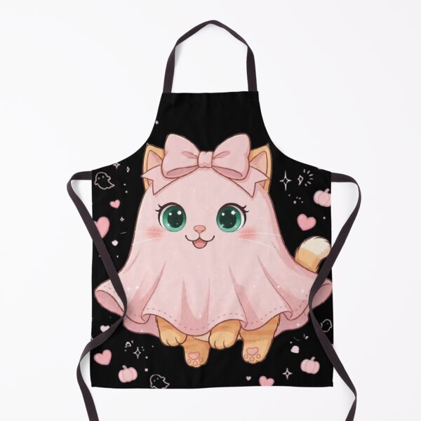 Item preview, Cute Pink Ghost Cat Halloween Kawaii Spooky Season Kitty designed and sold by Moody Vibes Studio.