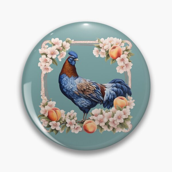 Item preview, A Delaware Blue Hen Surrounded By Peach Blossom designed and sold by taiche.