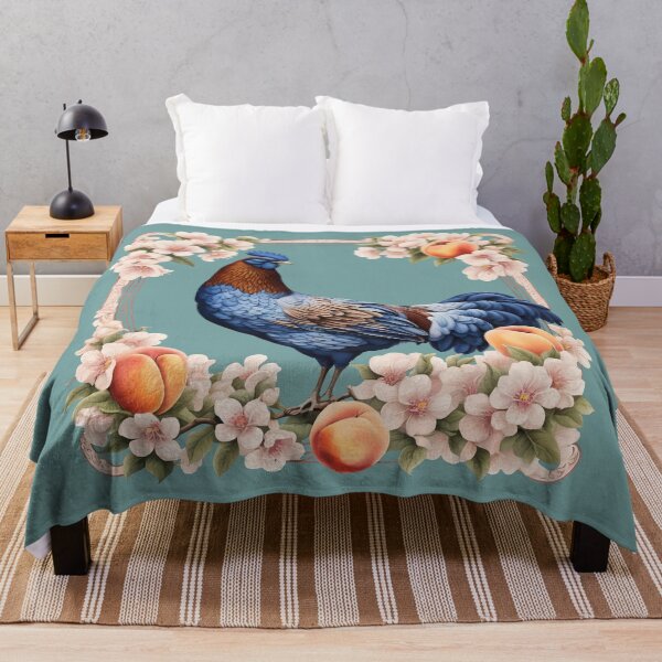 Item preview, A Delaware Blue Hen Surrounded By Peach Blossom designed and sold by taiche.