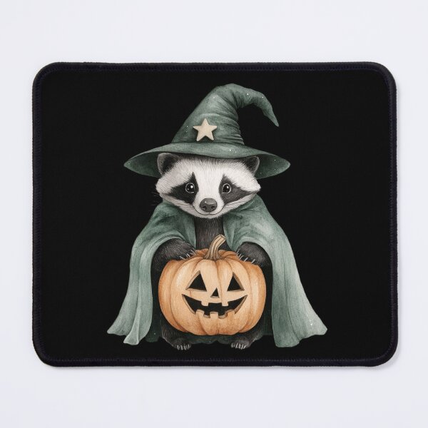 Item preview, Raccoon Wizard with Pumpkin designed and sold by hrendika.