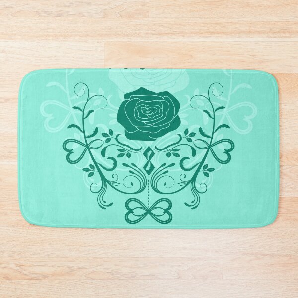 Item preview, Rose ornament, azure, sea-blue designed and sold by RedPoppyStudio.