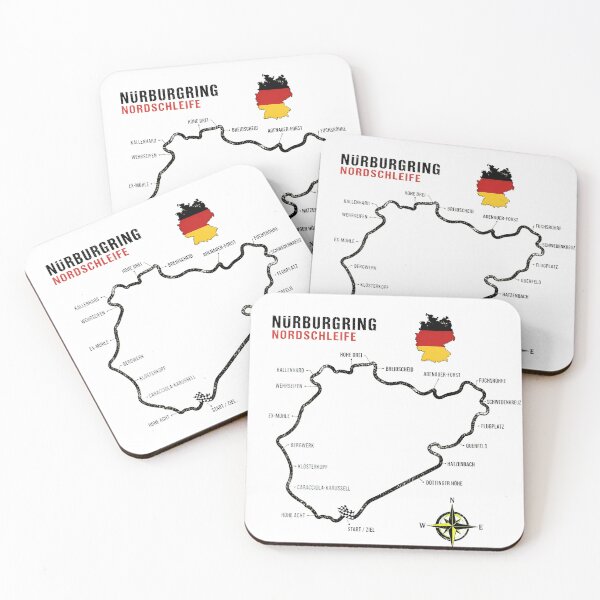 Artikelvorschau, Karte der Nürburgring-Nordschleife-Rennstrecke entworfen und verkauft von Zedeye.