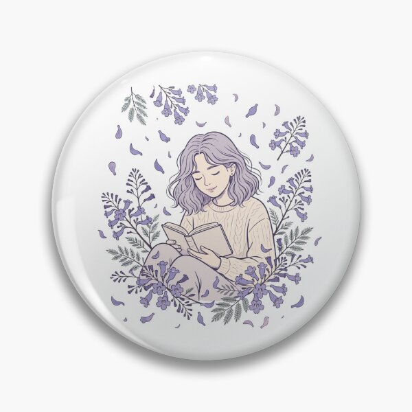 Item preview, Jacaranda Season Reading Cozy Australian Spring Travel Girl Reading Book designed and sold by Yellowriversss.