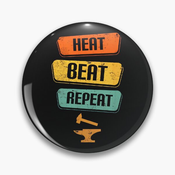 Item preview, Heat Beat Repeat Blacksmith Anvil Hammer Retro designed and sold by egkjgteff.