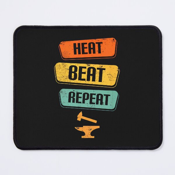 Item preview, Heat Beat Repeat Blacksmith Anvil Hammer Retro designed and sold by egkjgteff.