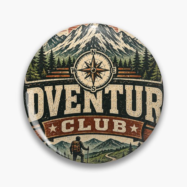 Item preview, Adventure Club Mountain Hiking Vintage Outdoor Explorer Design designed and sold by RobertArt08.