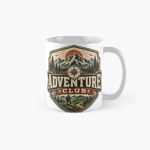 Item preview, Adventure Club Mountain Hiking Vintage Outdoor Explorer Design designed and sold by RobertArt08.