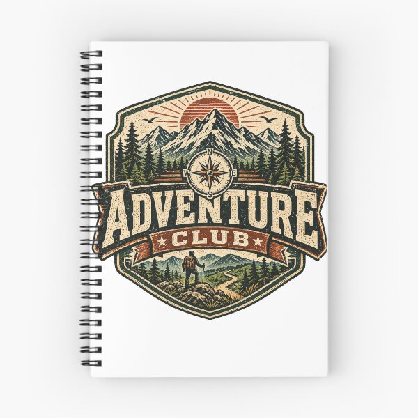 Item preview, Adventure Club Mountain Hiking Vintage Outdoor Explorer Design designed and sold by RobertArt08.