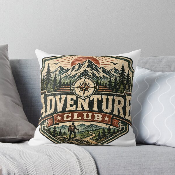 Item preview, Adventure Club Mountain Hiking Vintage Outdoor Explorer Design designed and sold by RobertArt08.