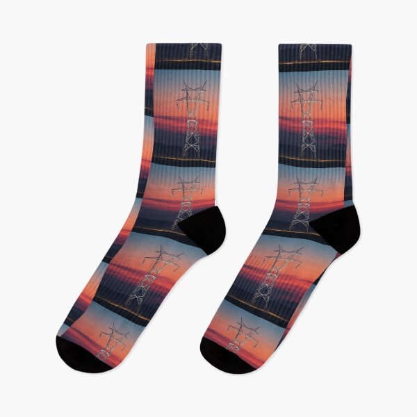 Item preview, Electricity Pylon Sunset Skyline Art designed and sold by Pylon-Bureau.