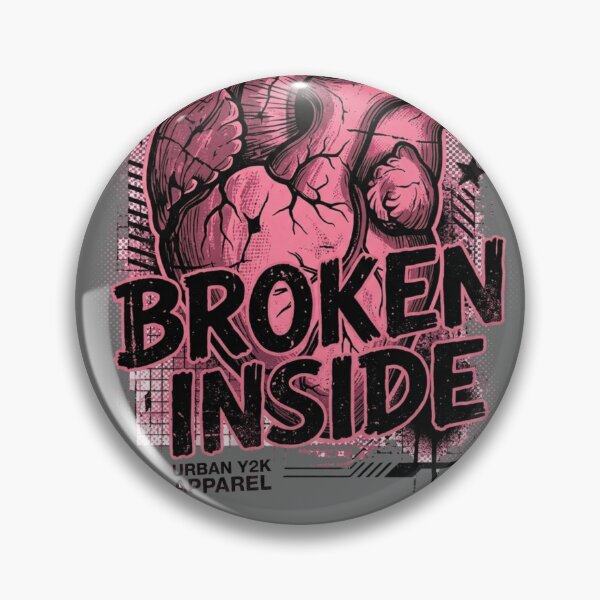 Item preview, Broken Inside – Urban Y2K Anatomical Heart Streetwear designed and sold by @SHINTOSARTSTORE.