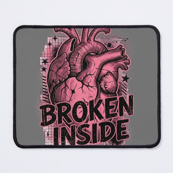 Item preview, Broken Inside – Urban Y2K Anatomical Heart Streetwear designed and sold by @SHINTOSARTSTORE.