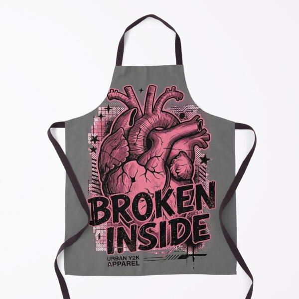 Item preview, Broken Inside – Urban Y2K Anatomical Heart Streetwear designed and sold by @SHINTOSARTSTORE.