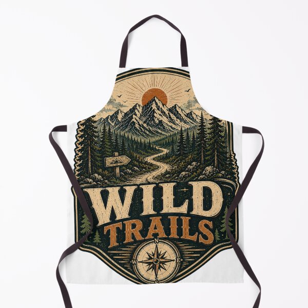 Item preview, Wild Trails Mountain Hiking Vintage Wilderness Adventure Design designed and sold by RobertArt08.