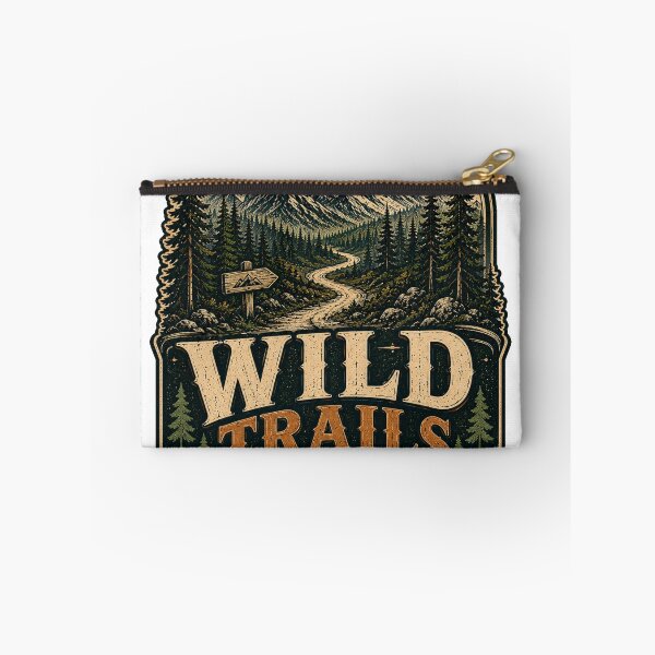 Item preview, Wild Trails Mountain Hiking Vintage Wilderness Adventure Design designed and sold by RobertArt08.