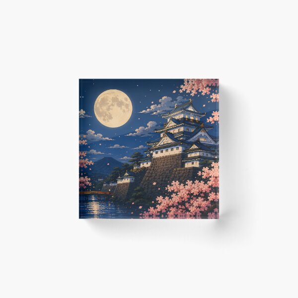 Item preview, Moonlit Sakura Castle  designed and sold by キンタロウ インク.