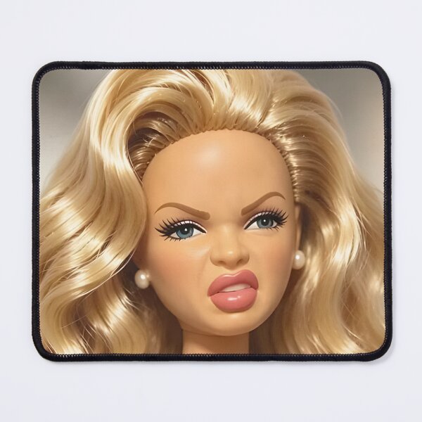 Item preview, Funny Stank Face Blonde Glam Doll Cringe Reaction Meme designed and sold by Devilians92.