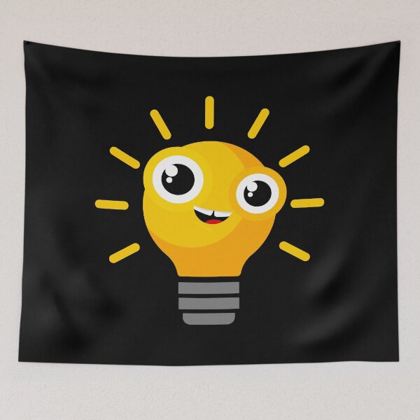 Item preview, Cute Light Bulb Character with Big Eyes designed and sold by chaaval.