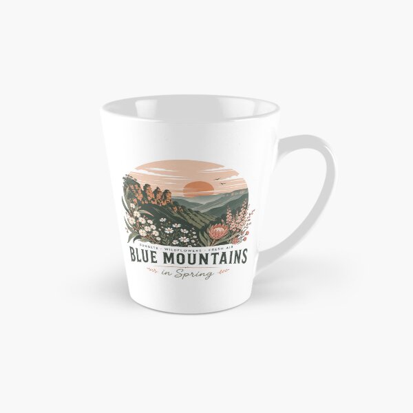 Item preview, Blue Mountains in Spring Australia Three Sisters Wildflower Sunset Travel  designed and sold by Yellowriversss.