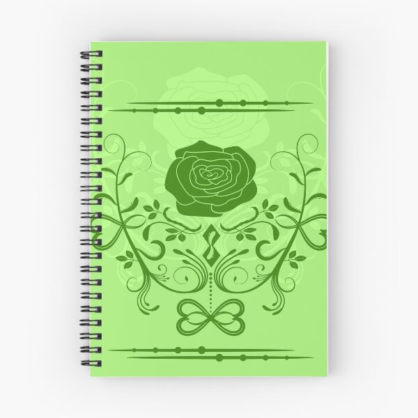 Item preview, Rose ornament, lime, green designed and sold by RedPoppyStudio.