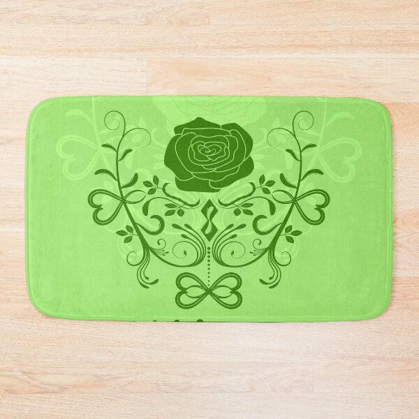 Item preview, Rose ornament, lime, green designed and sold by RedPoppyStudio.