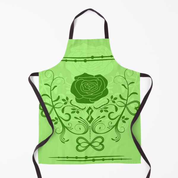 Item preview, Rose ornament, lime, green designed and sold by RedPoppyStudio.