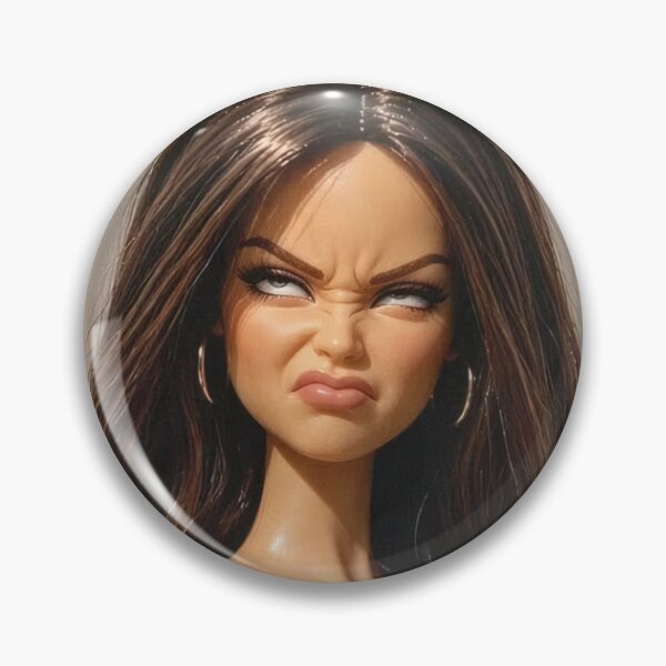 Item preview, Funny Eye Roll Brunette Doll Stank Face Meme designed and sold by Devilians92.