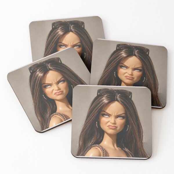 Item preview, Funny Eye Roll Brunette Doll Stank Face Meme designed and sold by Devilians92.