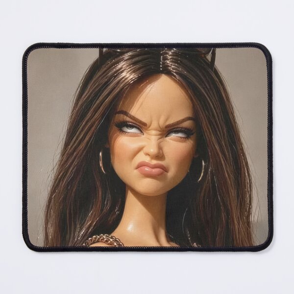 Item preview, Funny Eye Roll Brunette Doll Stank Face Meme designed and sold by Devilians92.