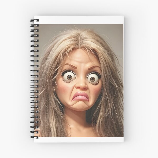 Item preview, Shocked Blonde Doll Cringe Face Funny Reaction Meme designed and sold by Devilians92.
