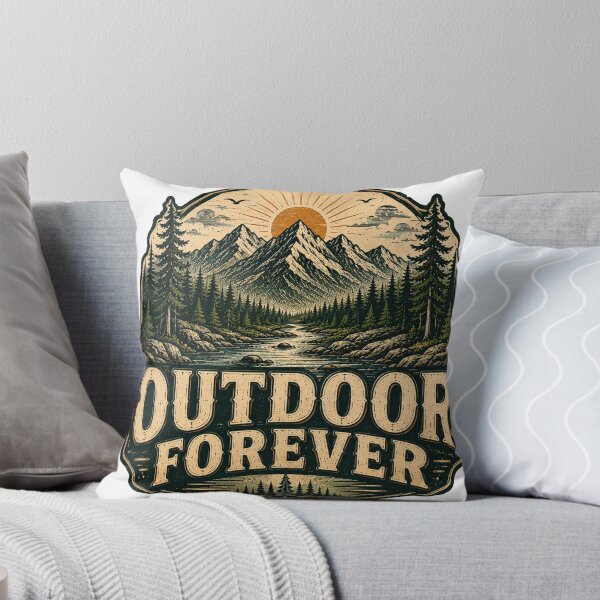 Item preview, Outdoor Forever Mountain Wilderness Vintage Hiking Adventure Design designed and sold by RobertArt08.