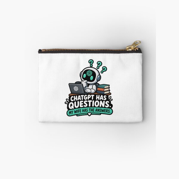 Item preview, ChatGPT Has Questions My Wife Has The Answers Funny AI designed and sold by Bocianessco.