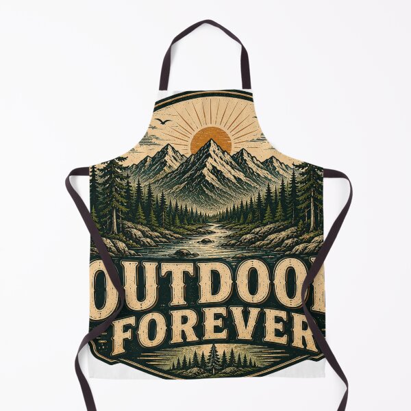 Item preview, Outdoor Forever Mountain Wilderness Vintage Hiking Adventure Design designed and sold by RobertArt08.