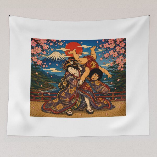 Item preview, Kimono Warrior vs Sumo designed and sold by キンタロウ インク.