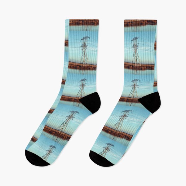 Item preview, Electricity Pylon River Landscape designed and sold by Pylon-Bureau.