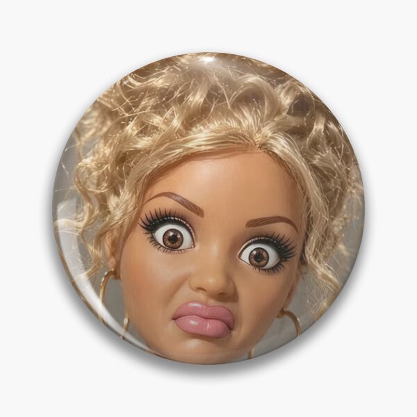 Item preview, Smoking Blonde Doll Curly Updo Cringe Face Meme designed and sold by Devilians92.