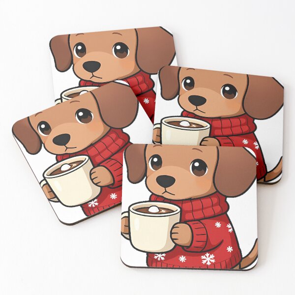 Item preview, Dachshund in Red Knitted Sweater designed and sold by pumsquare.