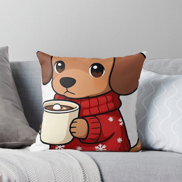 Item preview, Dachshund in Red Knitted Sweater designed and sold by pumsquare.