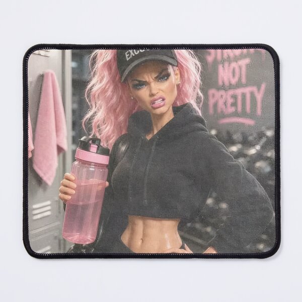 Item preview, Angry Fit Doll Stank Face Gym Workout Meme designed and sold by Devilians92.