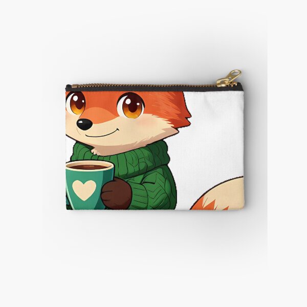 Item preview, Red Fox in Forest Green Cable Sweater designed and sold by pumsquare.