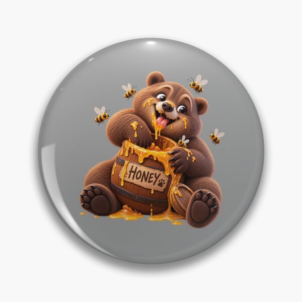Item preview, Cute Bear Eating Honey – Funny Honey Bear designed and sold by LST-Desings.